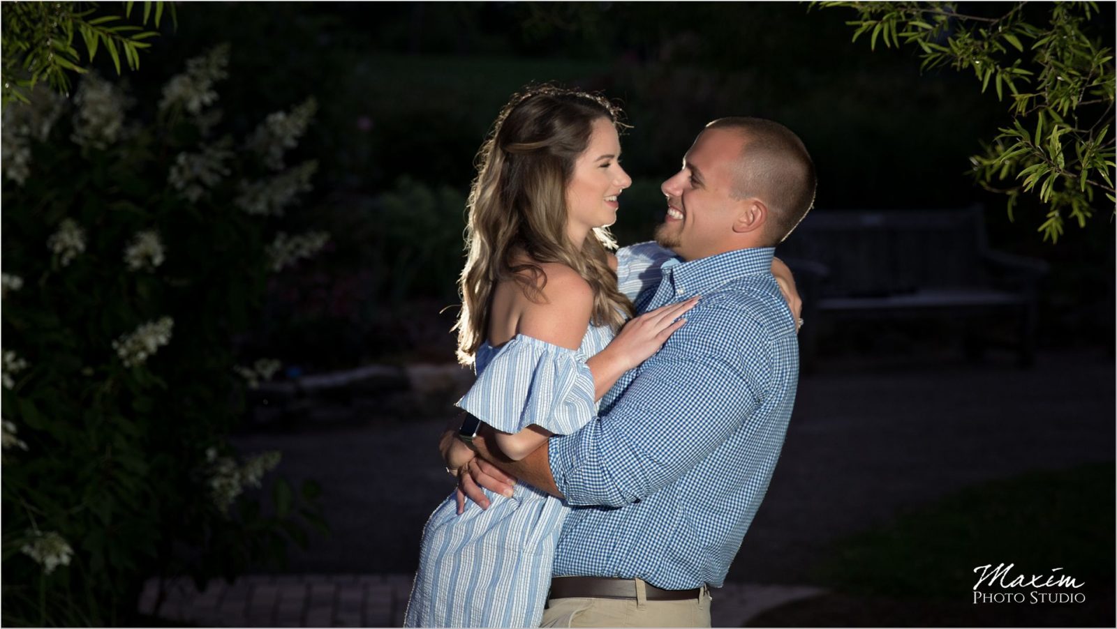 Cox Arboretum night engagement