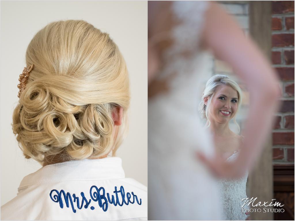 Bride wedding preparations Ohio horse countryside photography