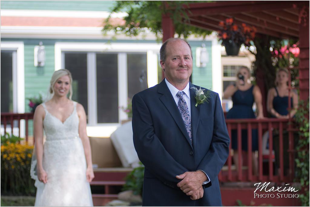 Bride father first look wedding day