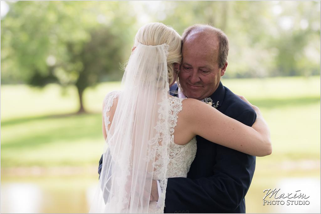 Bride father first look wedding day