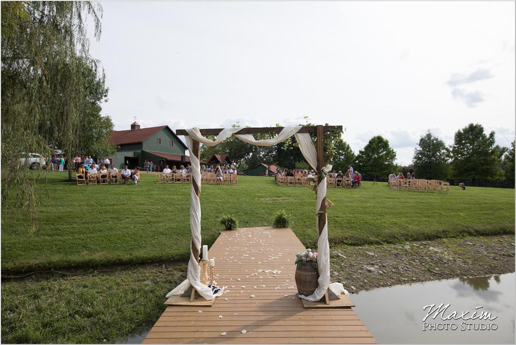 Ohio horse farm wedding ceremony