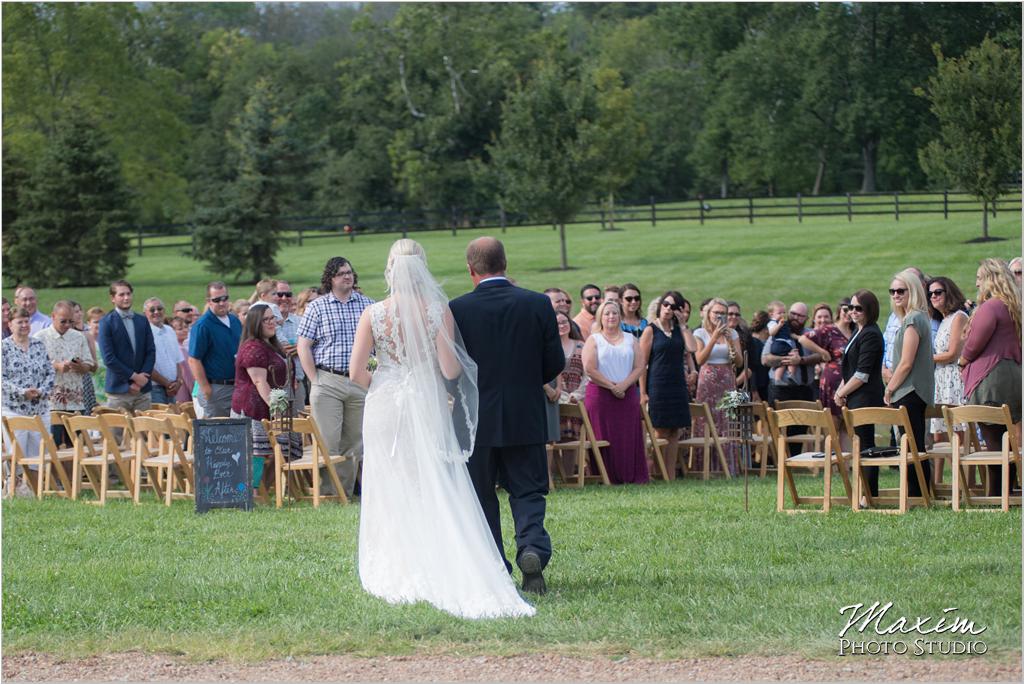 Ohio horse farm wedding ceremony