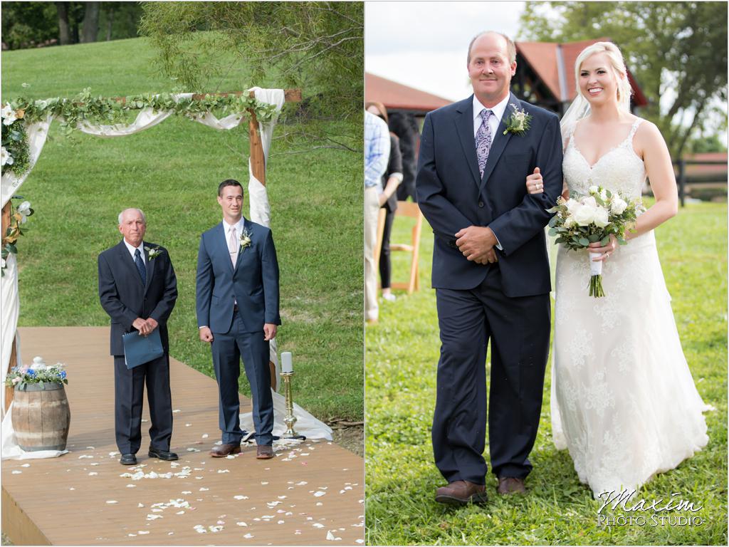 Ohio horse farm wedding ceremony