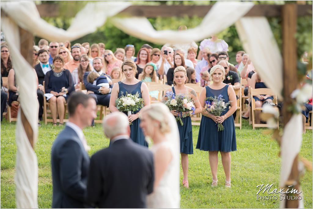 Ohio horse farm wedding ceremony water dock