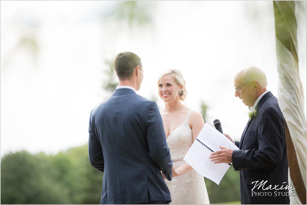 Ohio horse farm wedding ceremony water dock