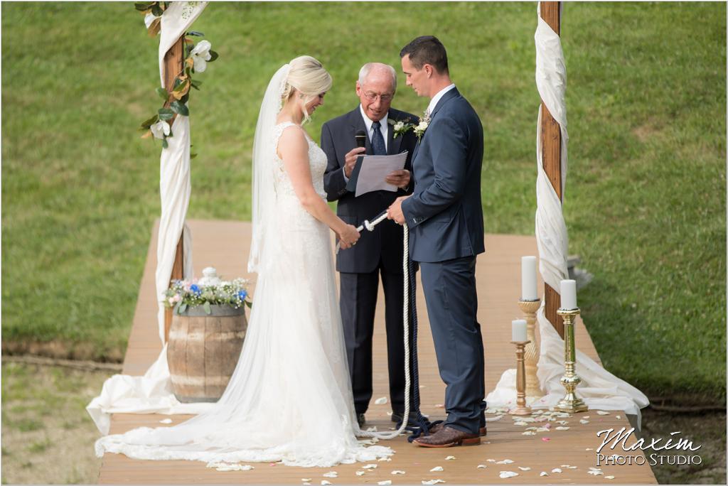 Ohio horse farm wedding rope ceremony