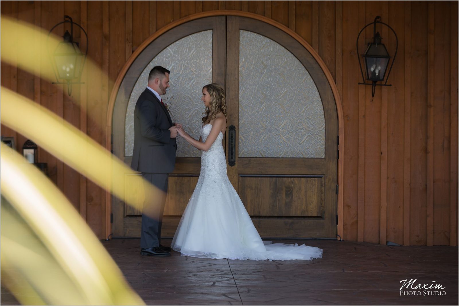 Rolling Meadows Ranch Lebanon Ohio Wedding bride groom first look