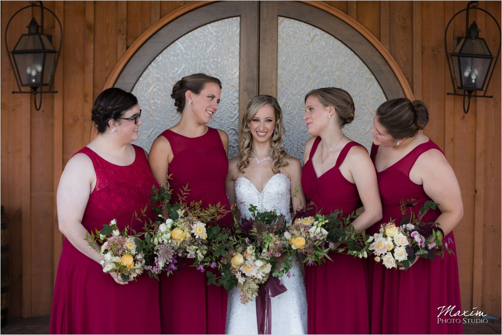 Rolling Meadows Ranch Lebanon Ohio Wedding bride bridesmaids