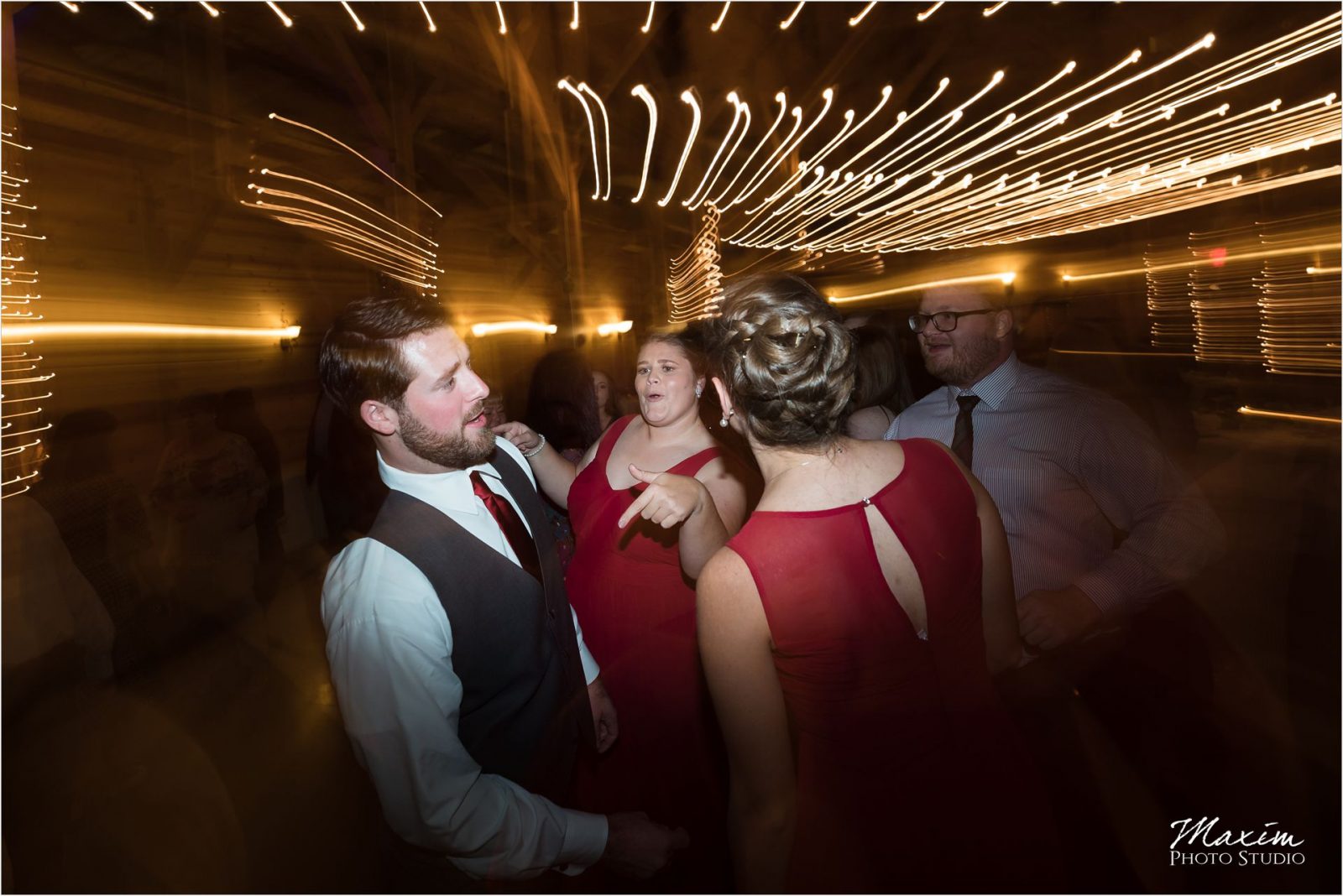 Rolling Meadows Ranch wedding reception guests dancing