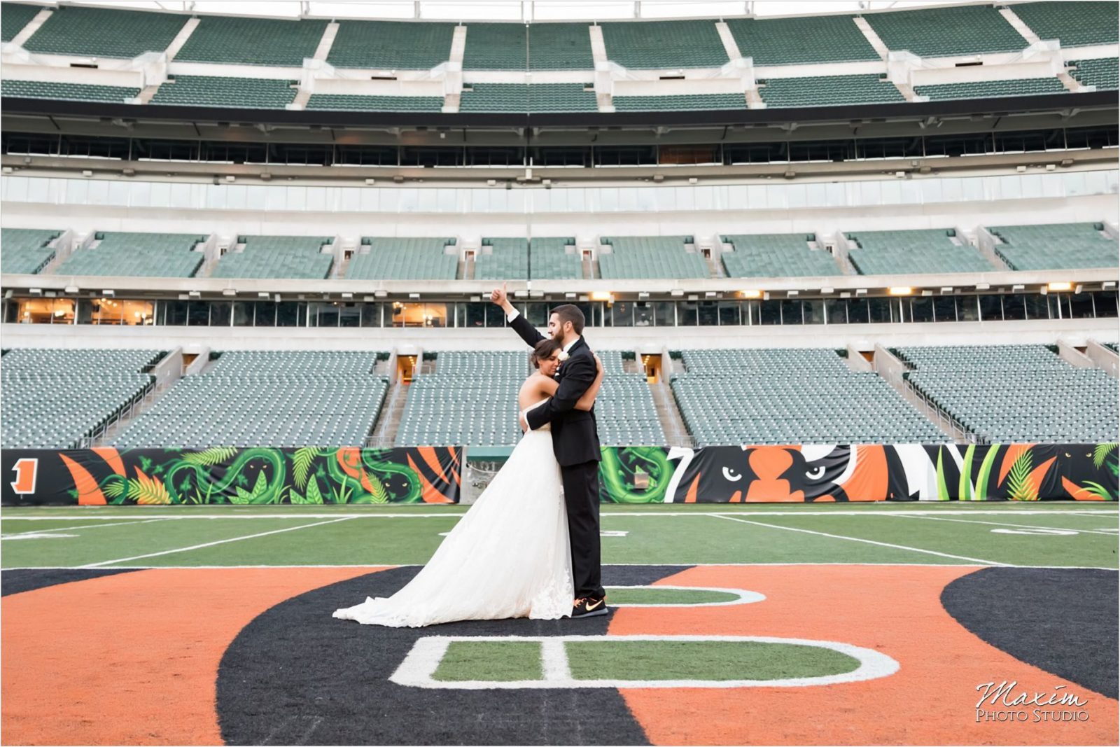 Paul Brown Stadium Wedding Reception Bengals field