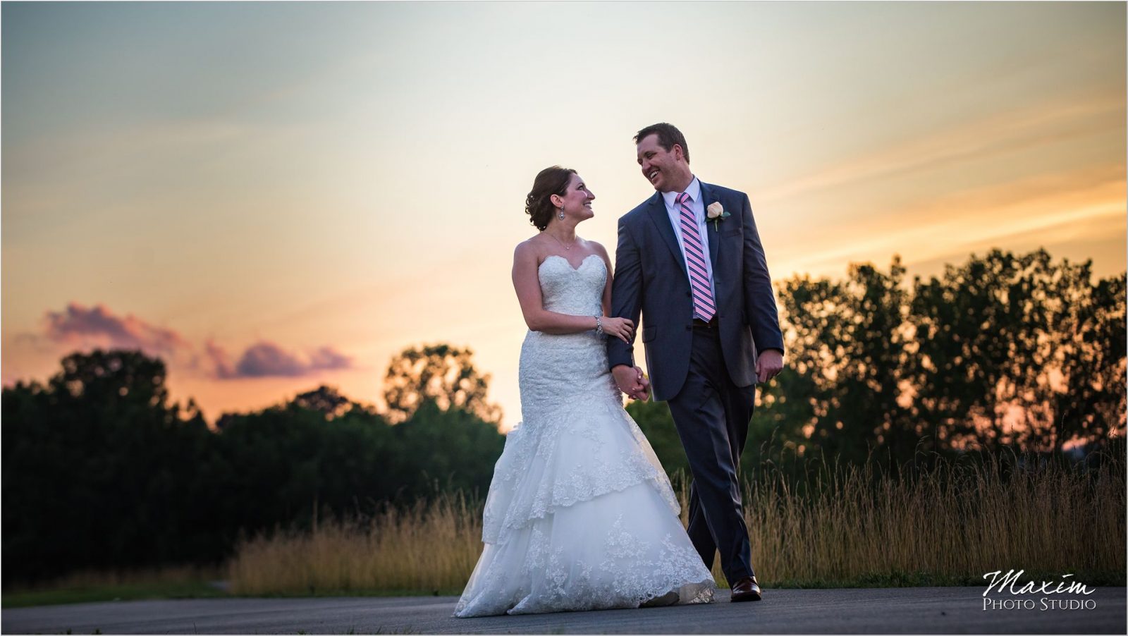 Ivy Hills Country Club Wedding sunset