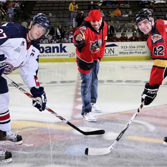 Chris Brown rapper Cincinnati Cyclones US Bank Arena Hockey