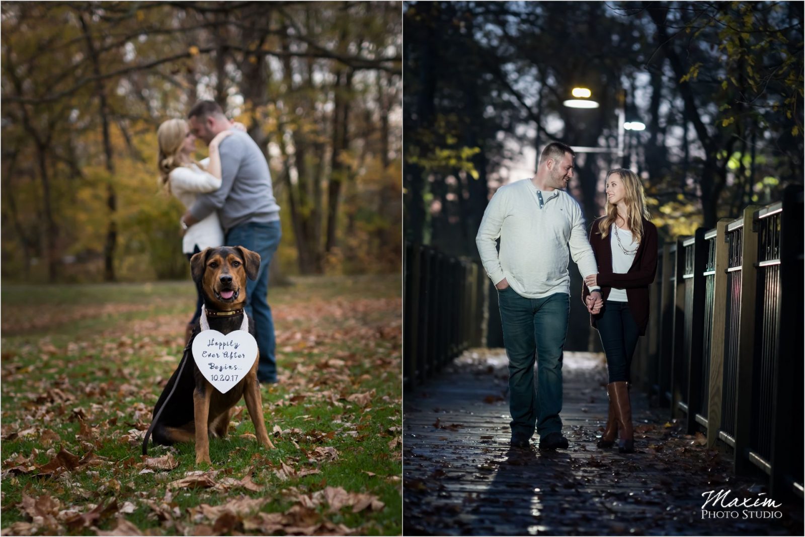 Sharon Woods Ohio night engagement