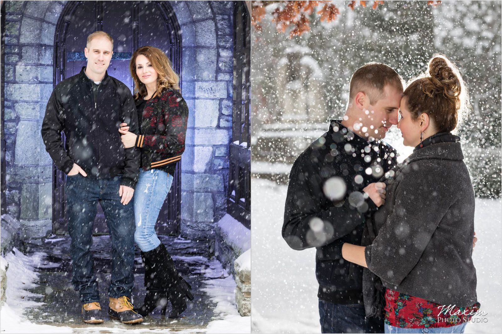 Cincinnati Wedding Photographers Marriemont snow engagement