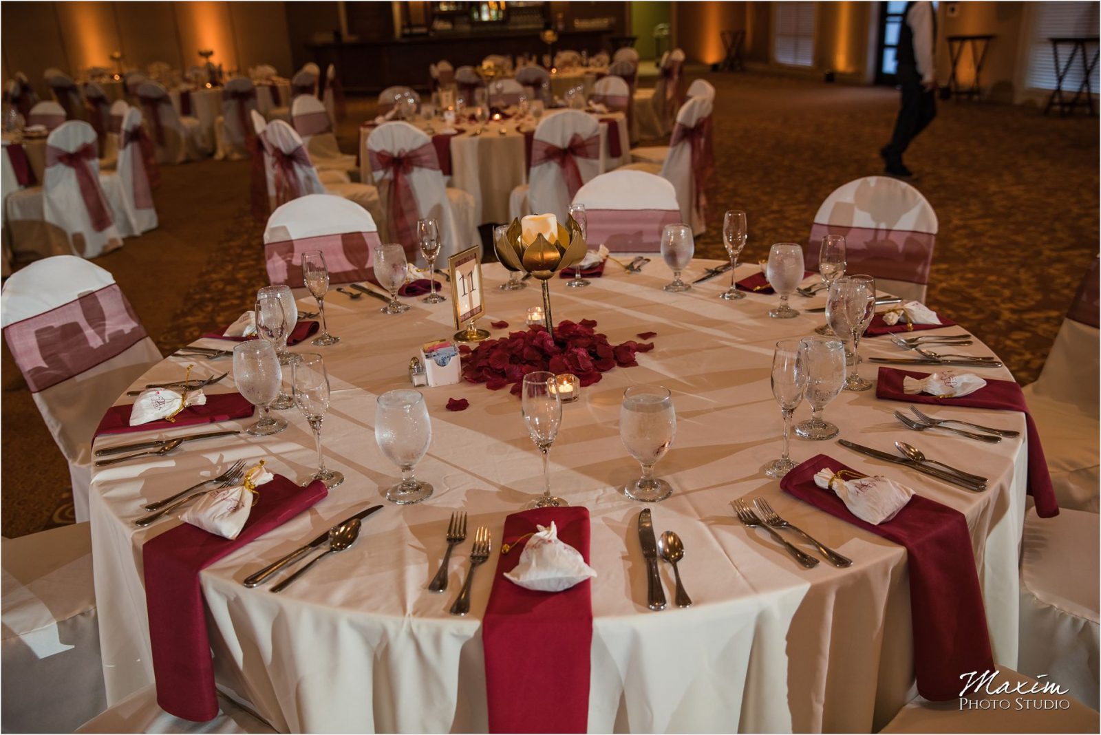 Savannah Center Cincinnati Indian Wedding Reception Decor