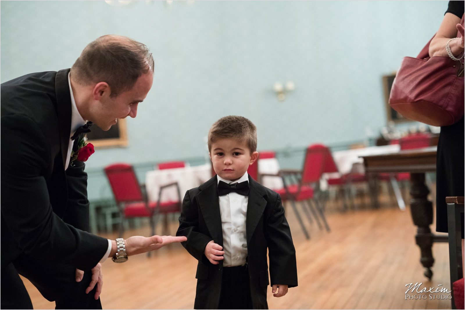 Coventant First Presbyterian Cincinnati Wedding Ceremony ring bearer