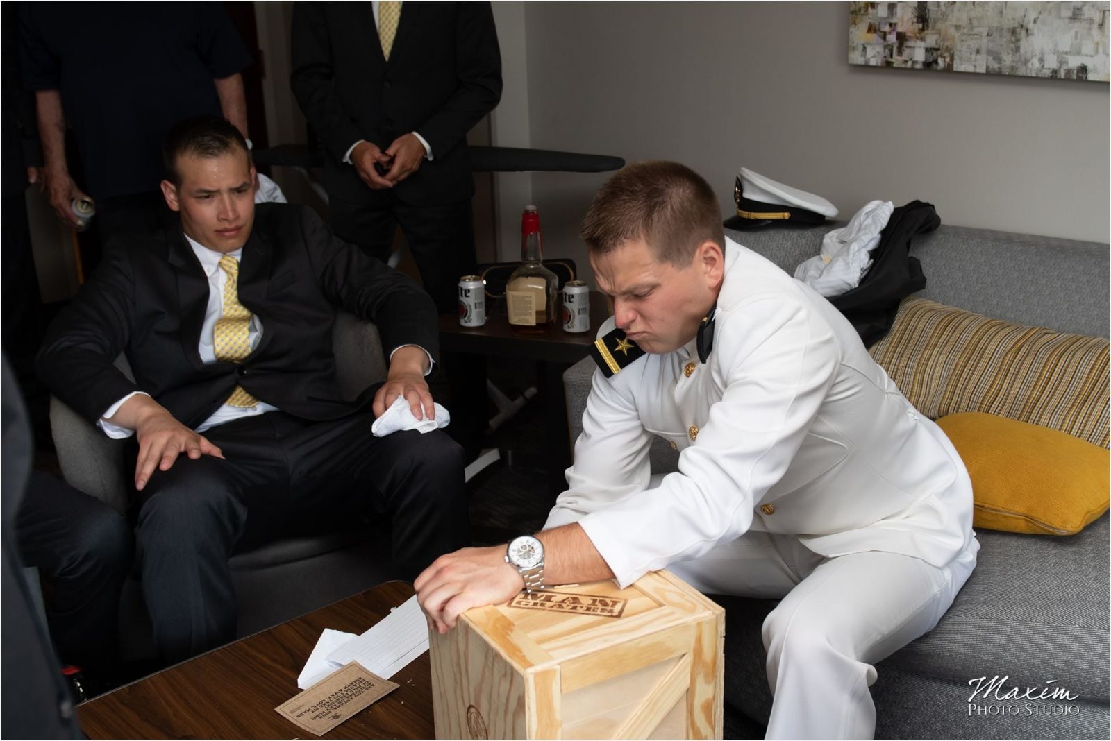 Anderson Pavilion Cincinnati Wedding Photography groom Preparations