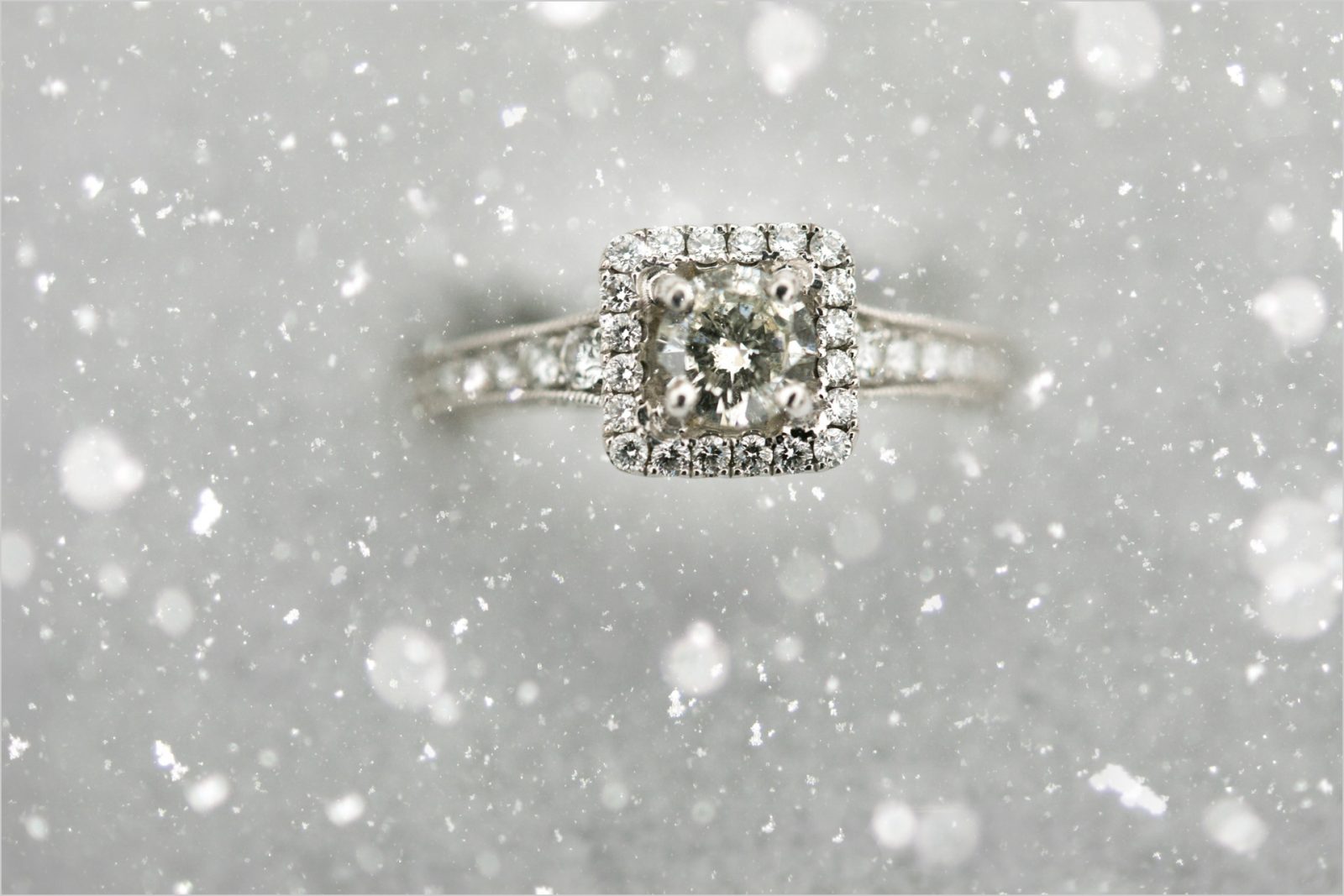 Ault Park Snow Engagement ring, Ault Park Cincinnati Engagement