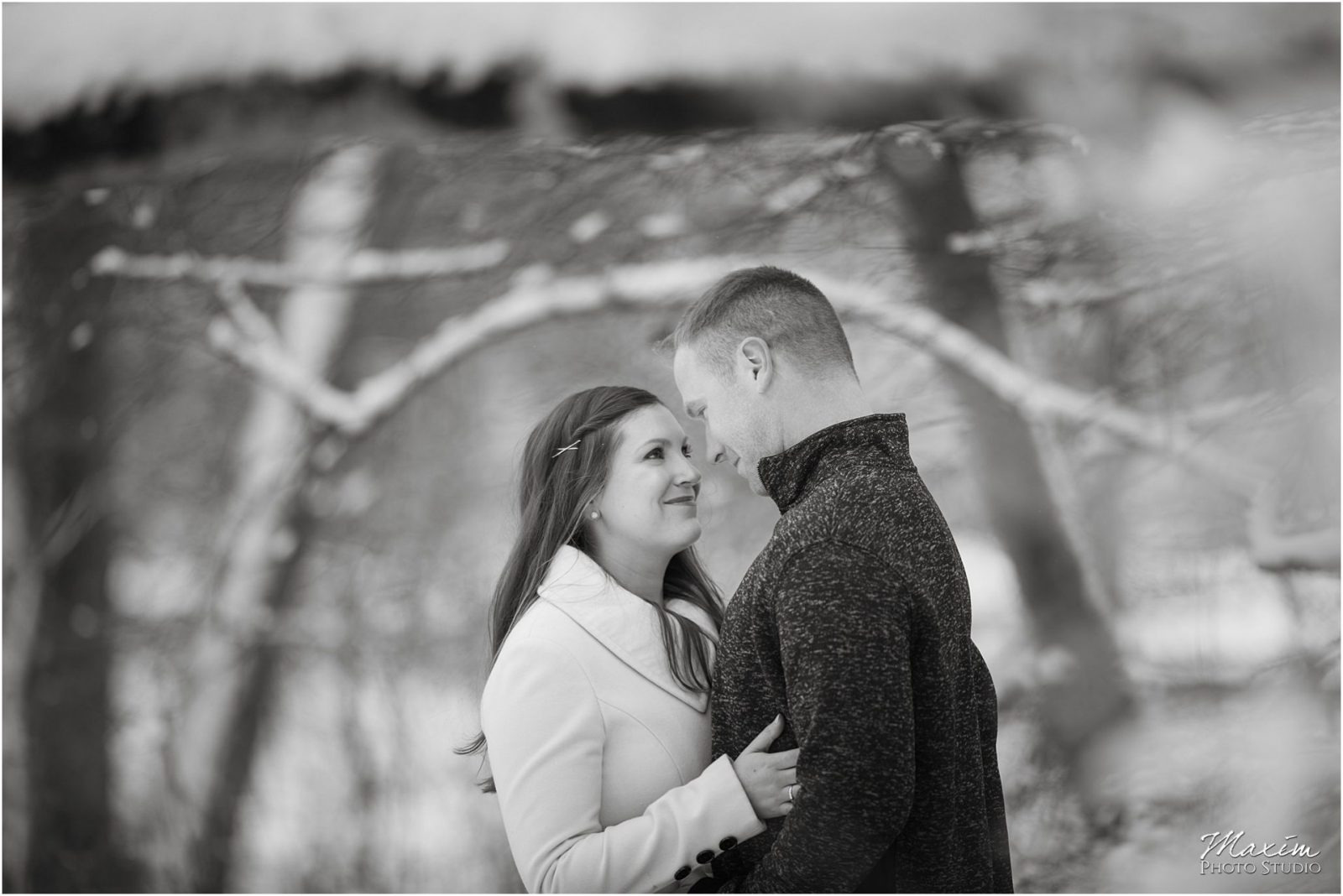 Ault Park Cincinnati Engagement, Snow Engagement, Cincinnati Wedding