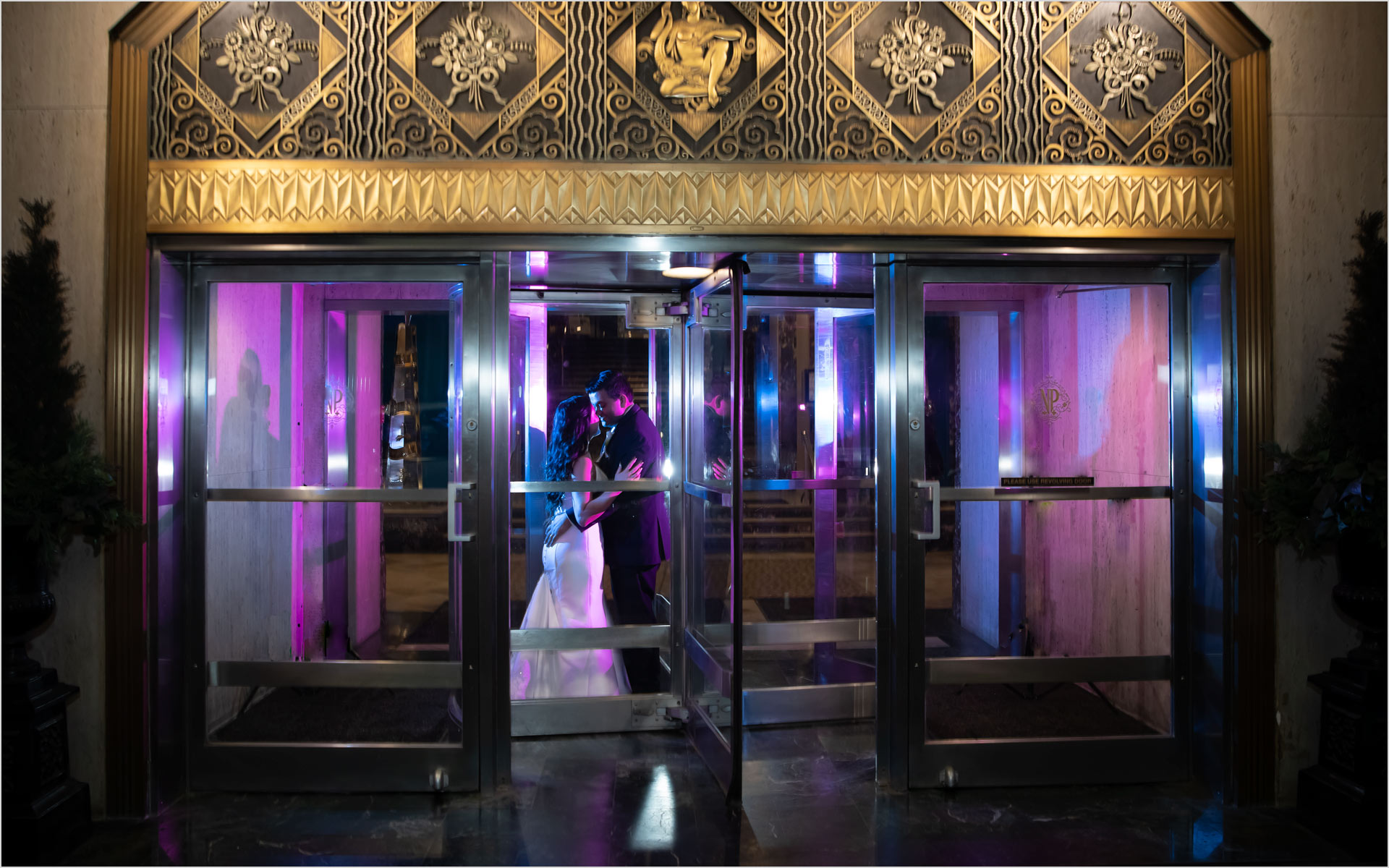 Hilton Netherland Plaza wedding entrance