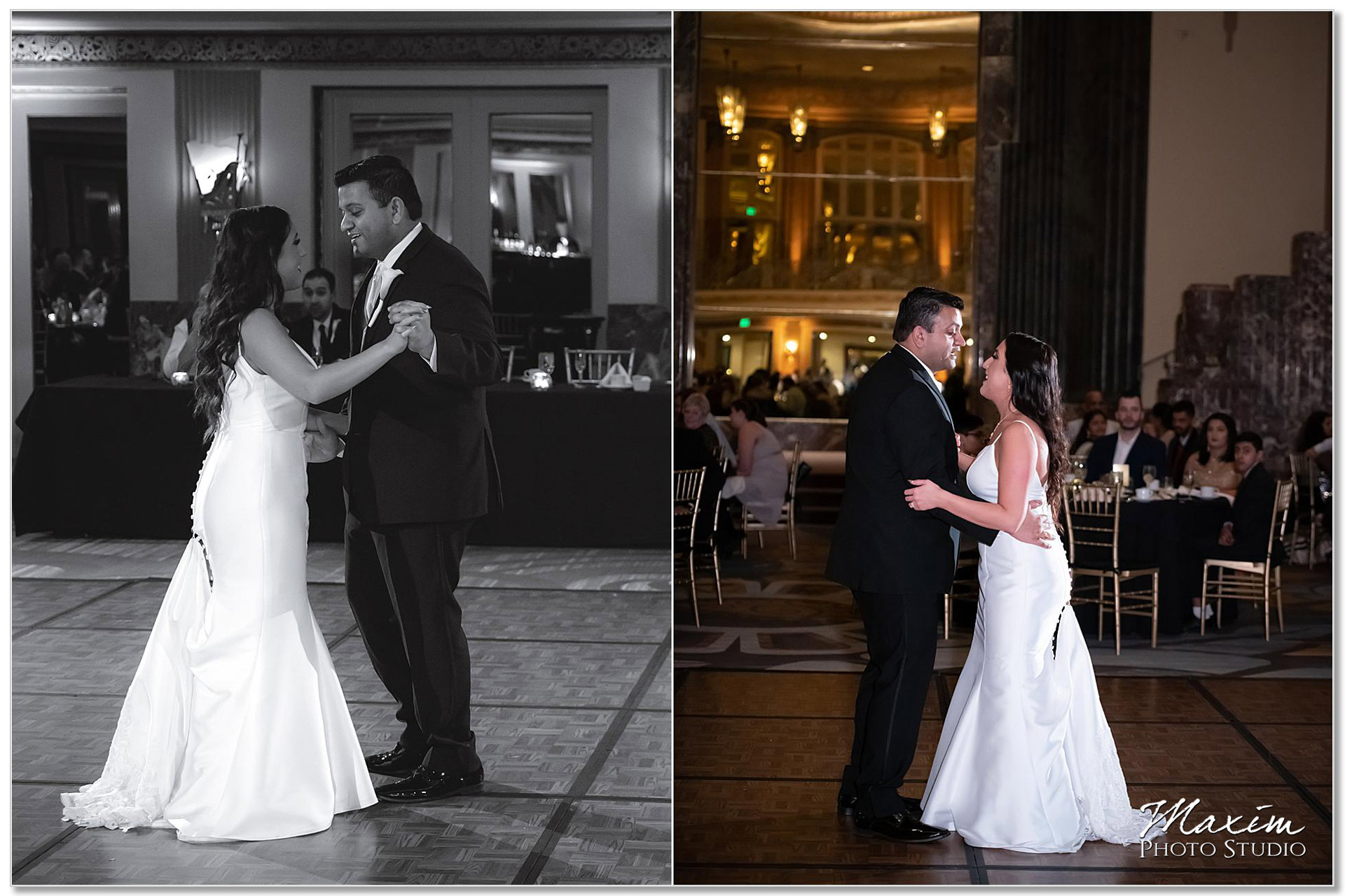 Hilton Netherland Plaza wedding Reception first dance