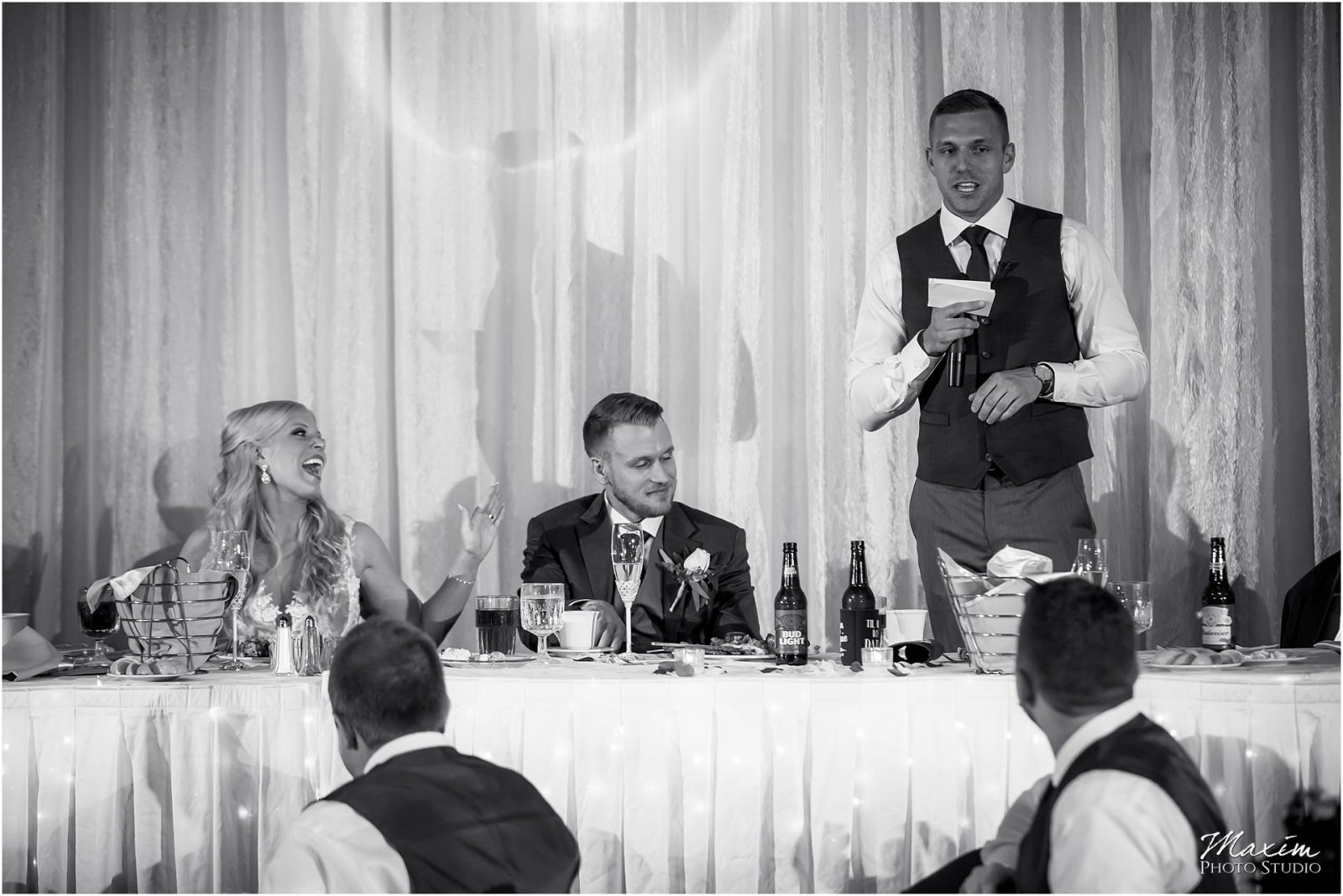 Holiday Inn Airport Wedding, Kentucky Wedding Photographer, Wedding Reception Toasts