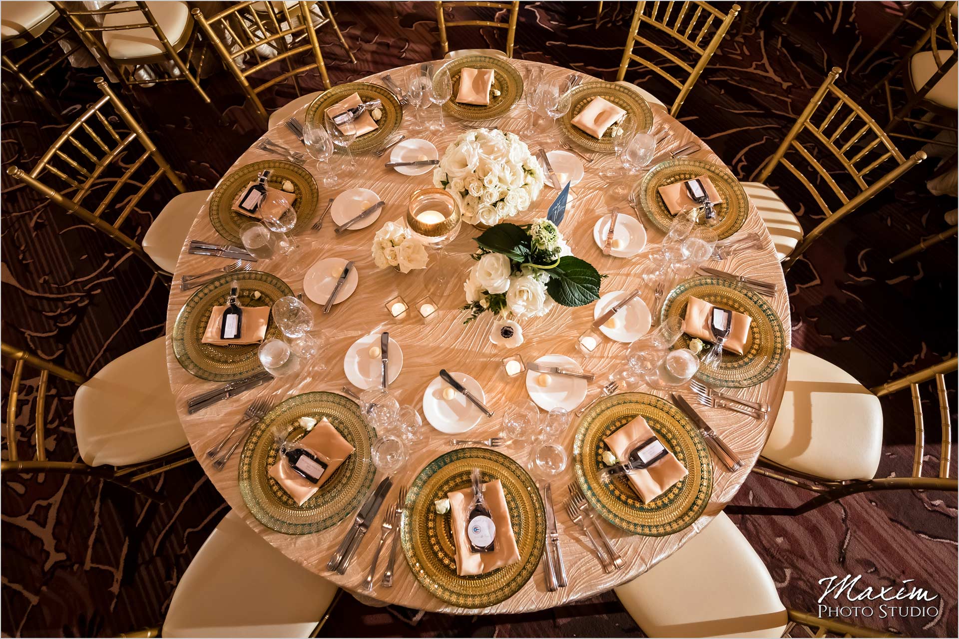 Condado Vanderbilt Wedding Reception Table Setting