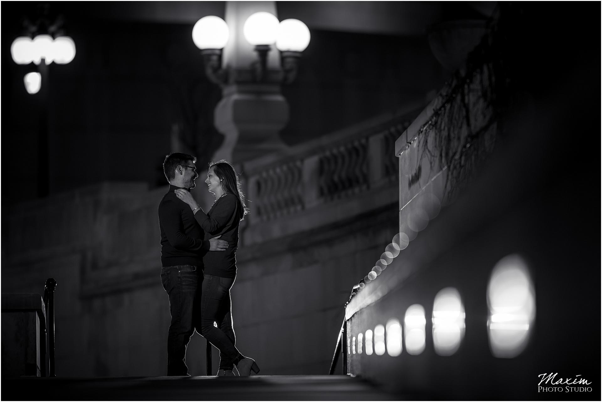Downtown Chicago Night engagement