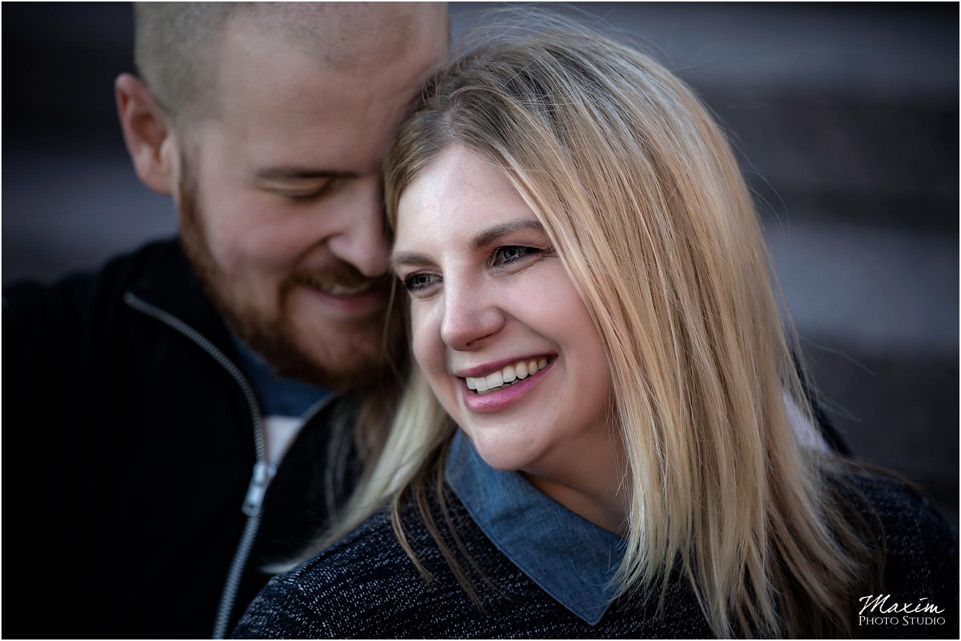 Smale Riverfront Engagement couple Cincinnati