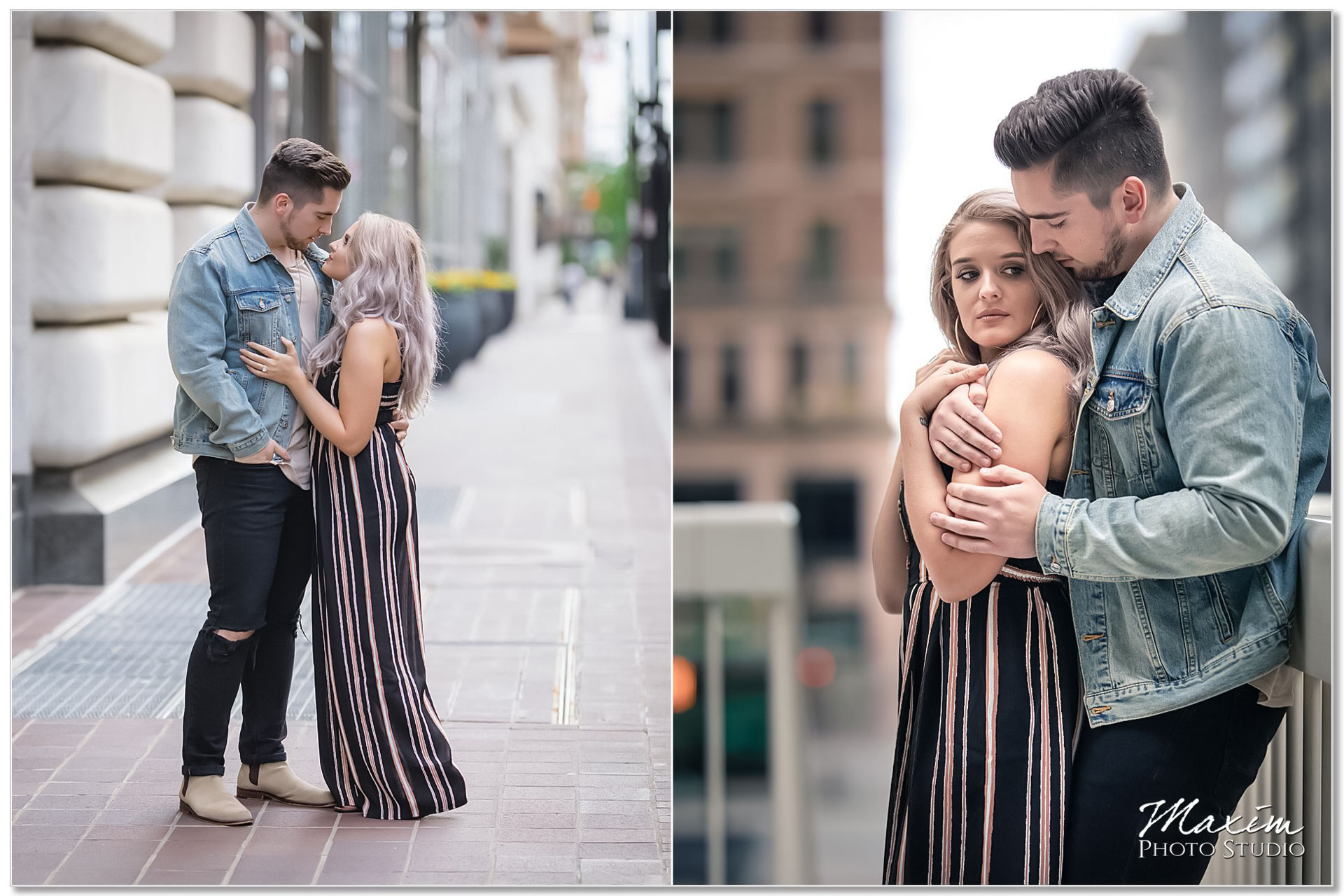 Downtown Cincinnati Romantic Engagement