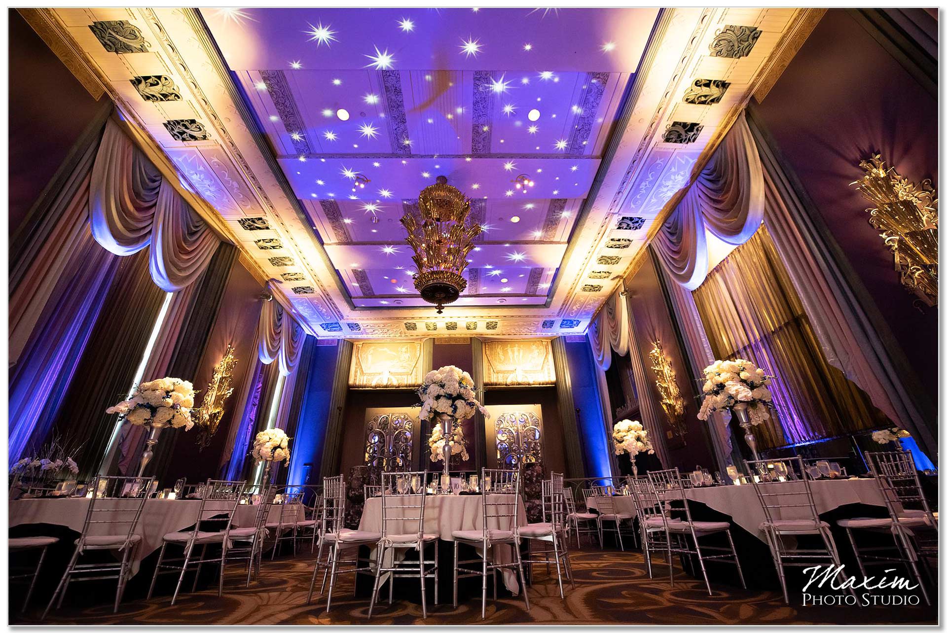 Decor wedding reception Hilton Netherland Plaza