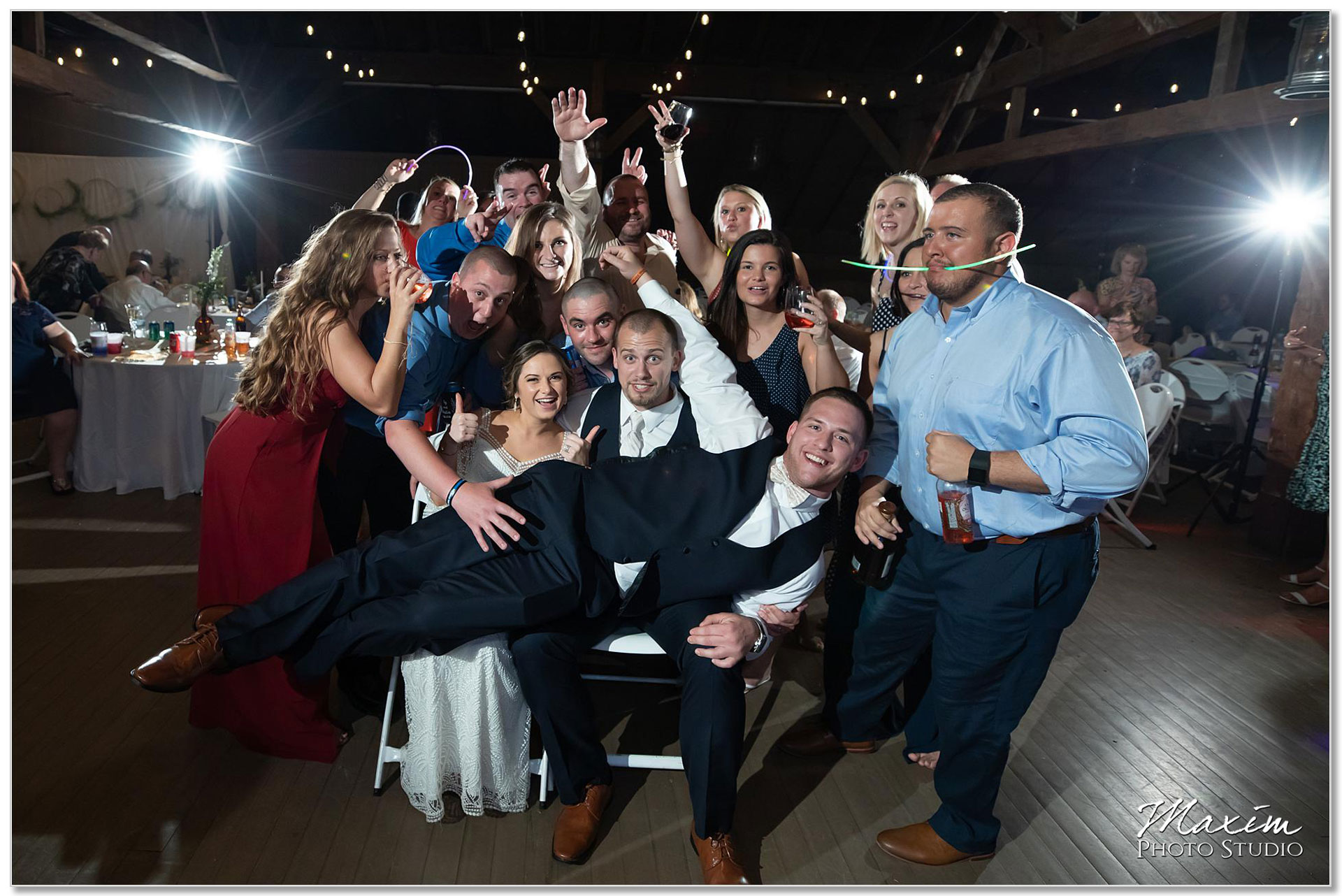 Polen Farm Wedding Reception Photo Bomb