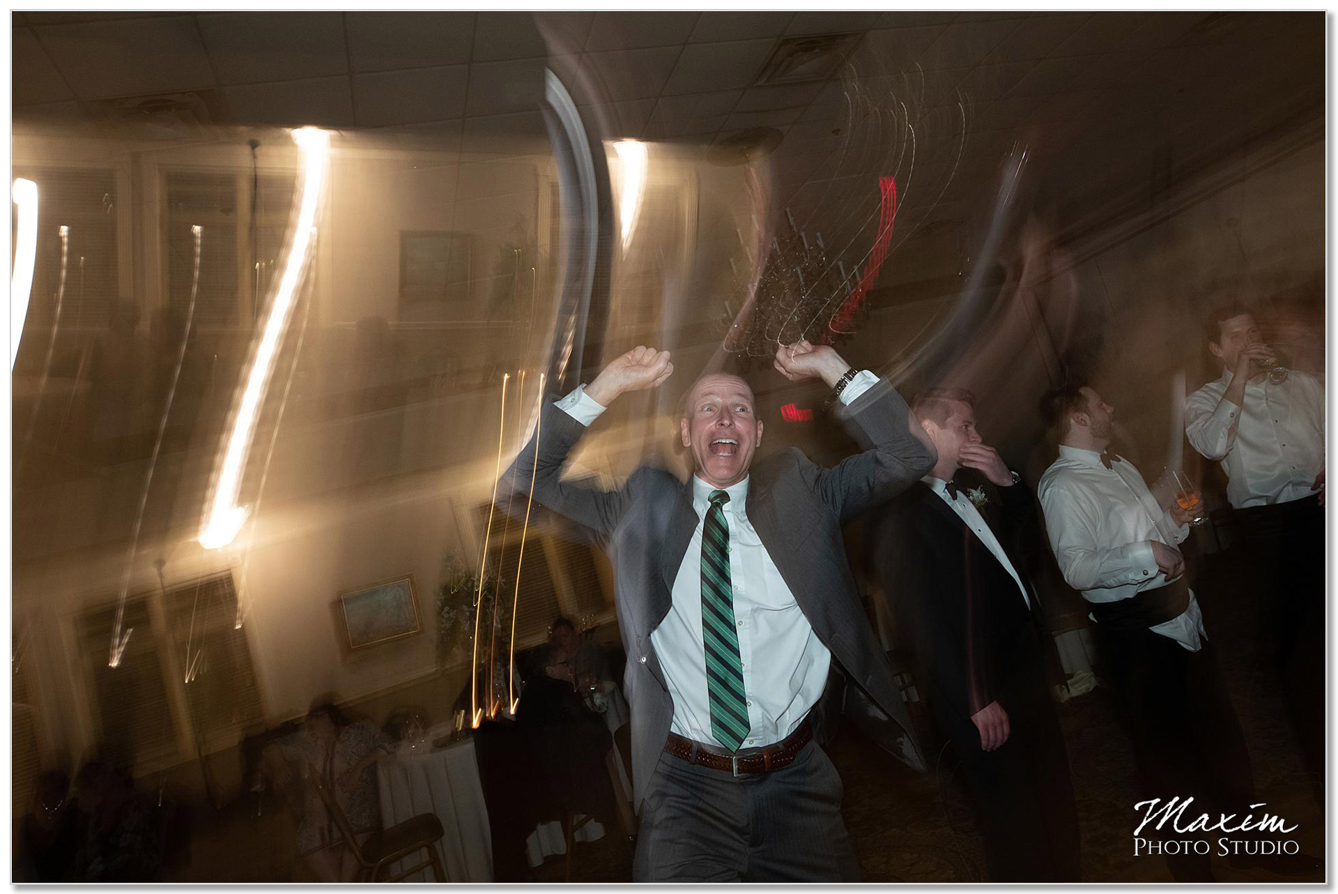 Shutter drag Manor House wedding reception