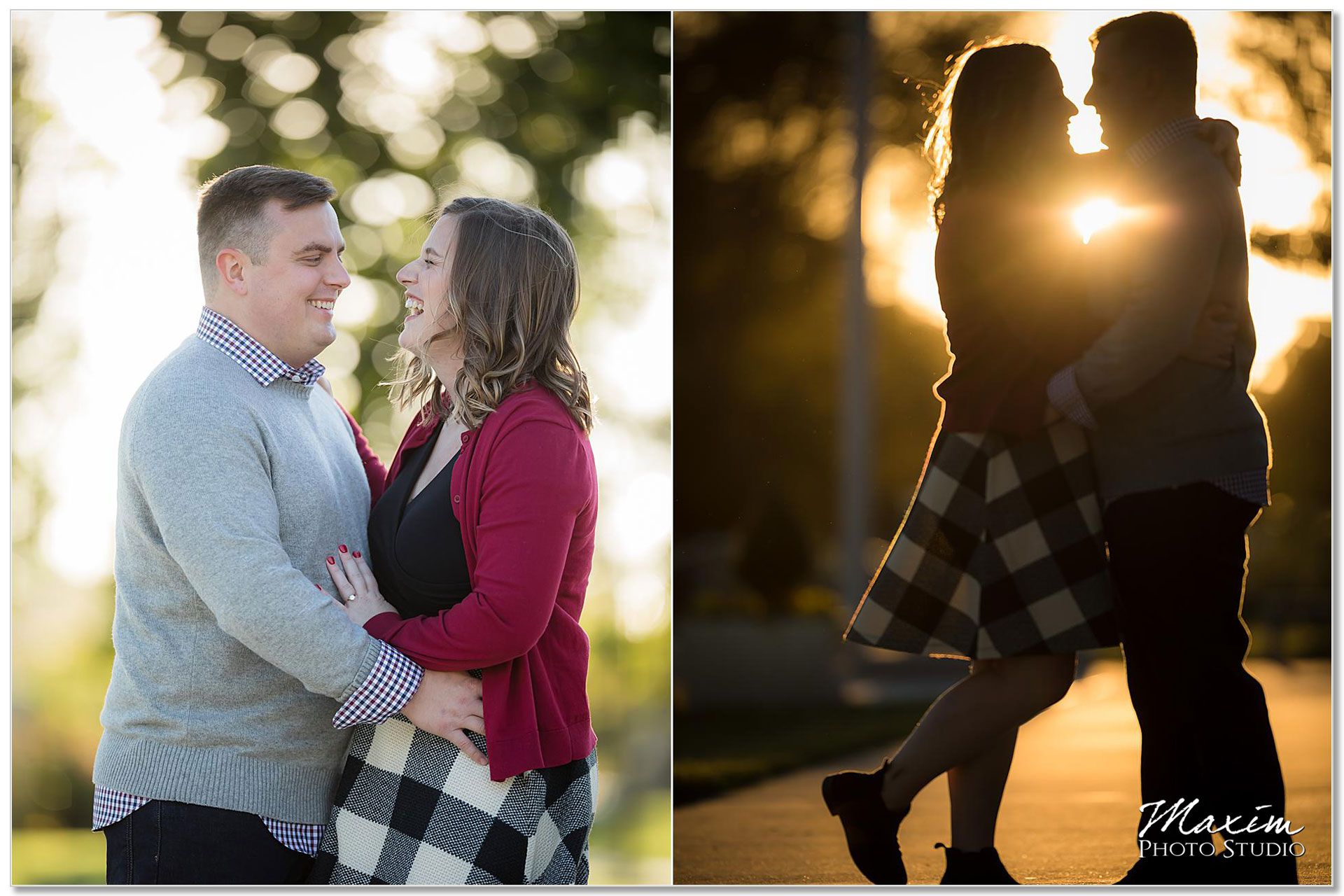 Sunset Smale Riverfront Park Cincinnati Engagement