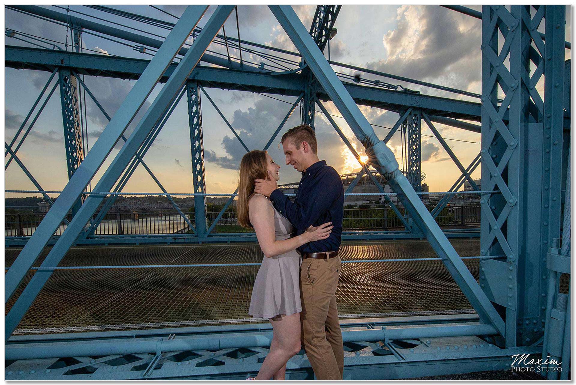 Roebling Bridge Cincinnati Engagement