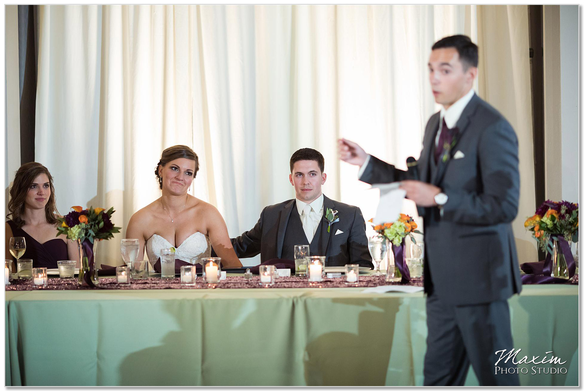 Dayton Masonic Center Wedding reception toasts