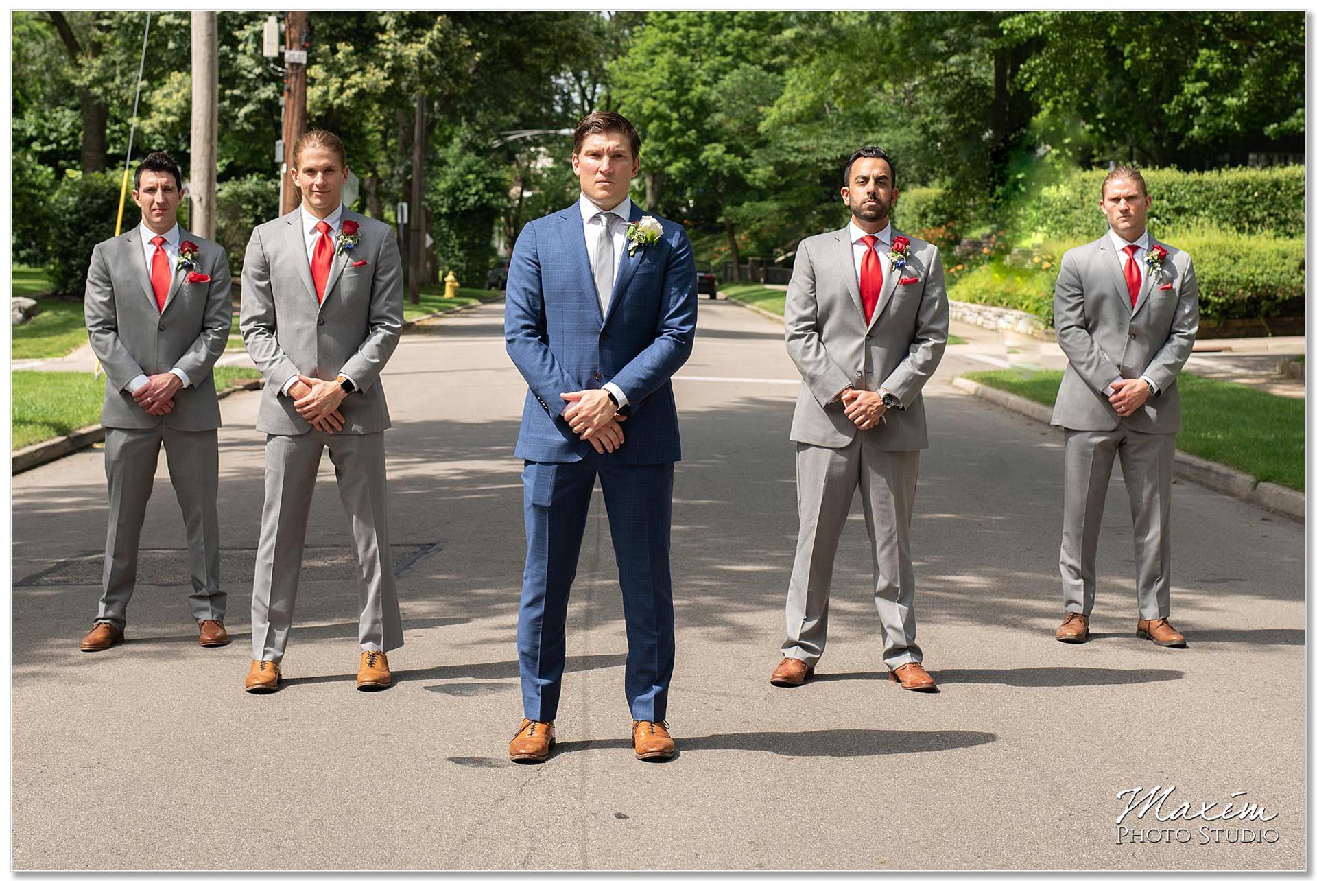 Groomsmen at Smith Gardens in Oakwood OH