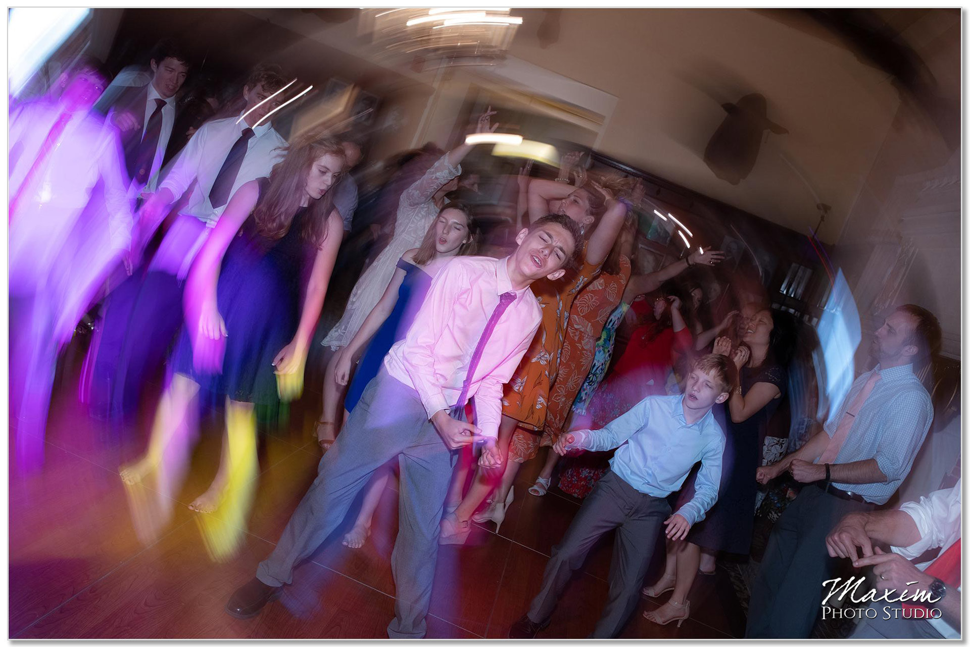 Engineers Club Wedding reception guests dancing