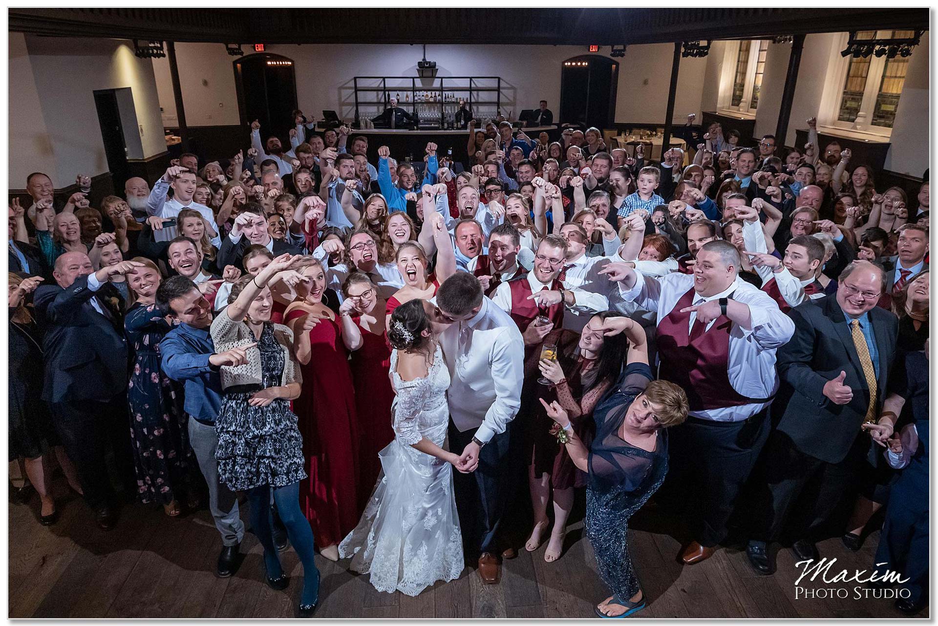 The Transept Wedding reception Group Photo