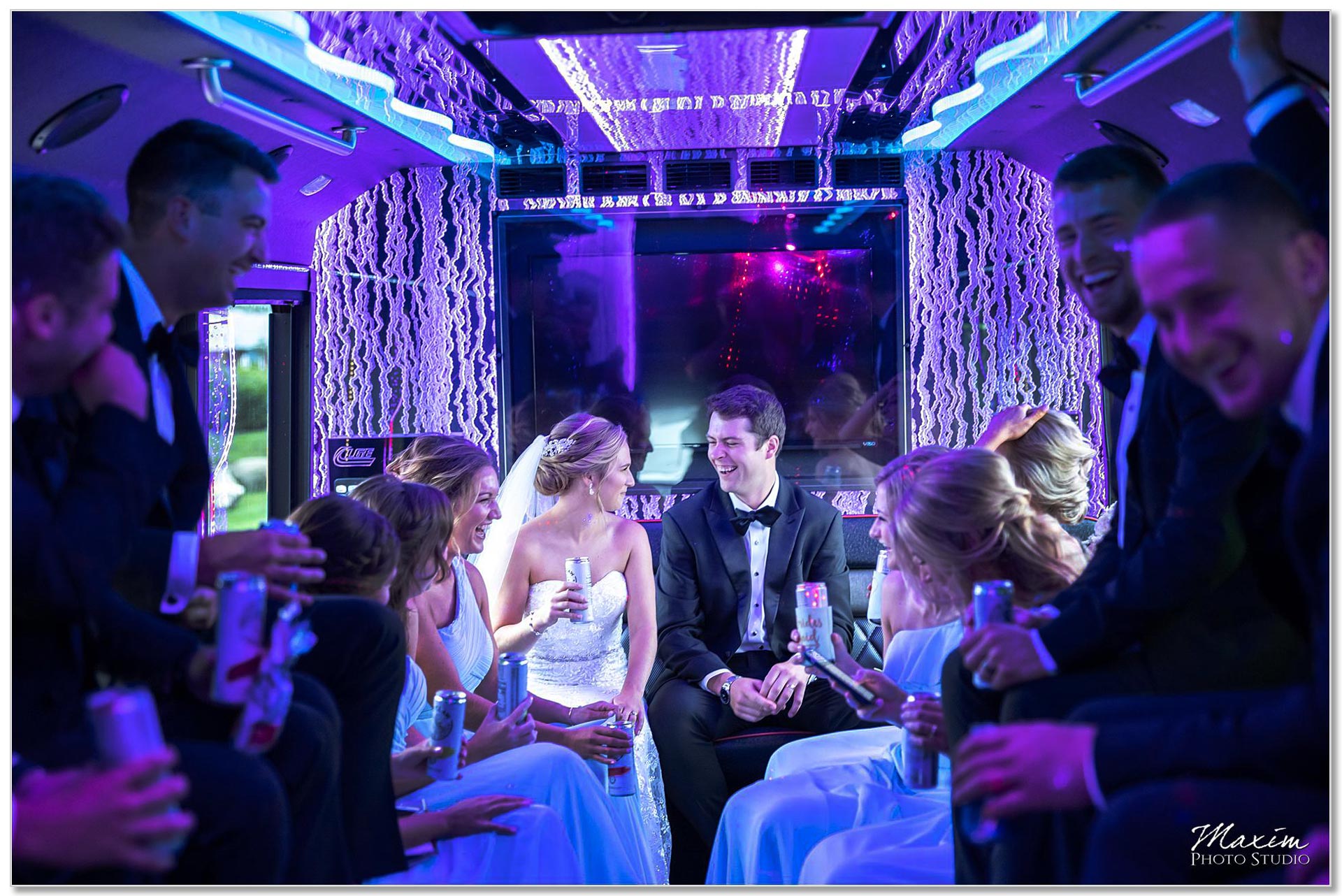 Wright Party Bus bride groom