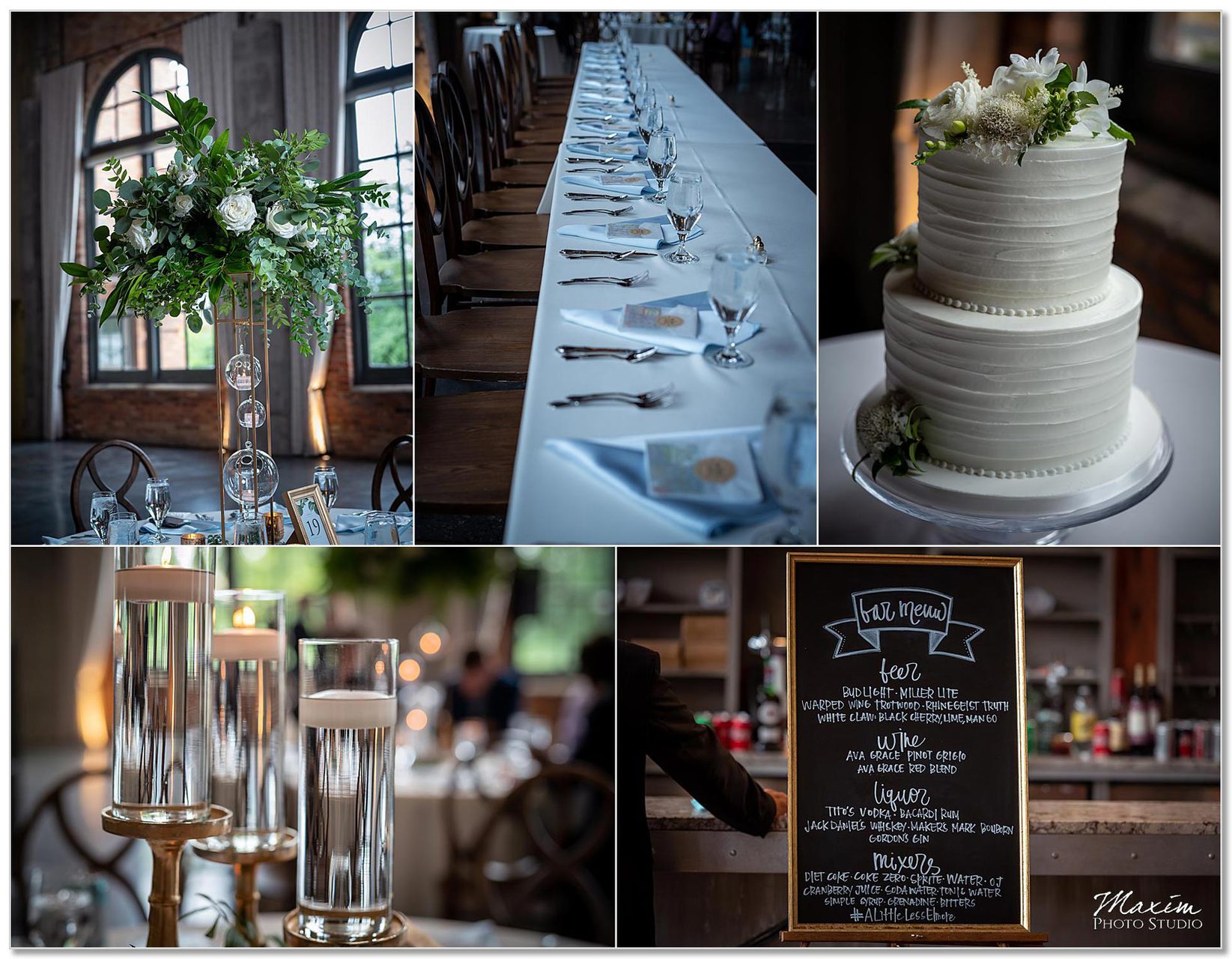 The Steam Plant Wedding Decor