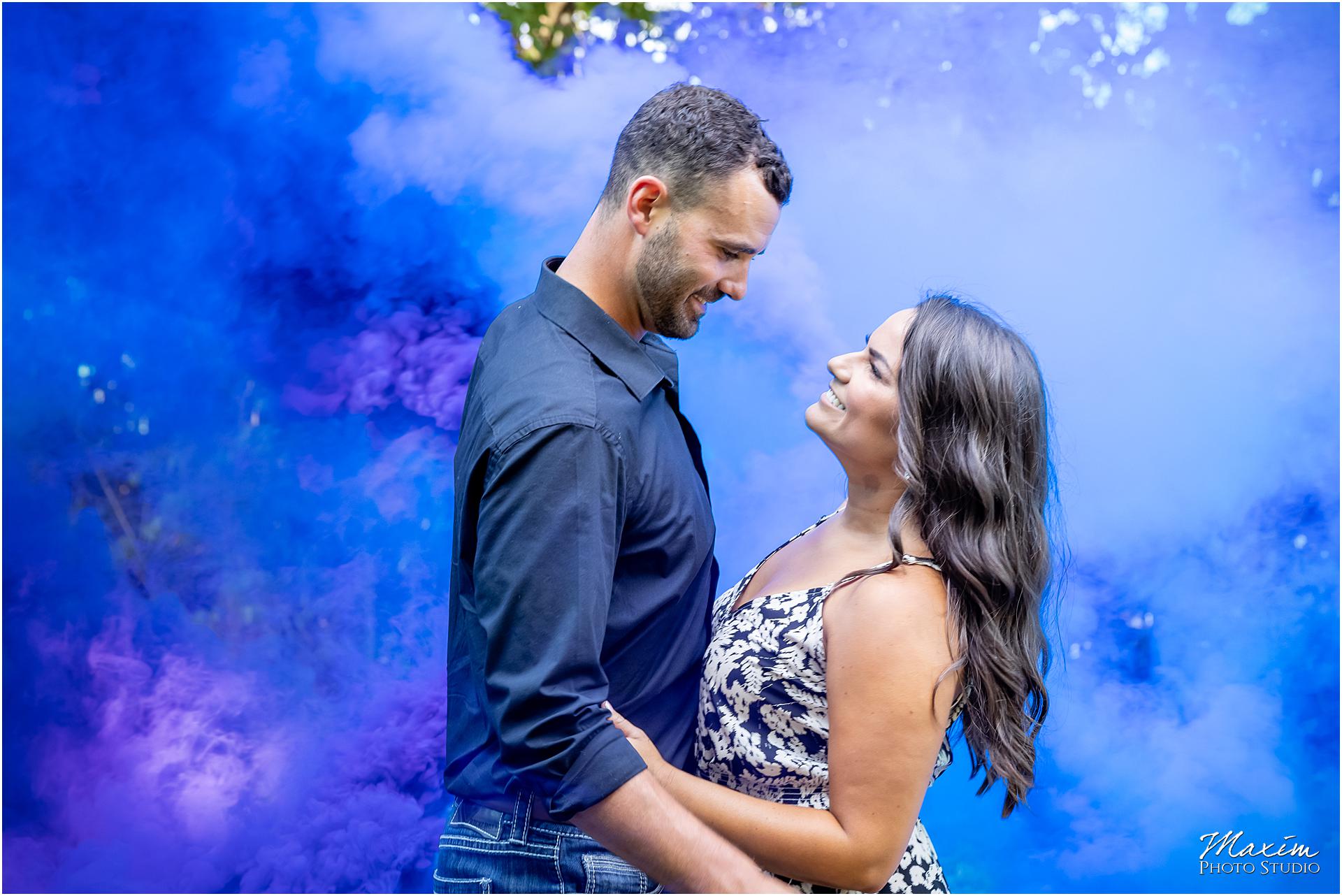 Smoke bombs springboro Ohio engagement