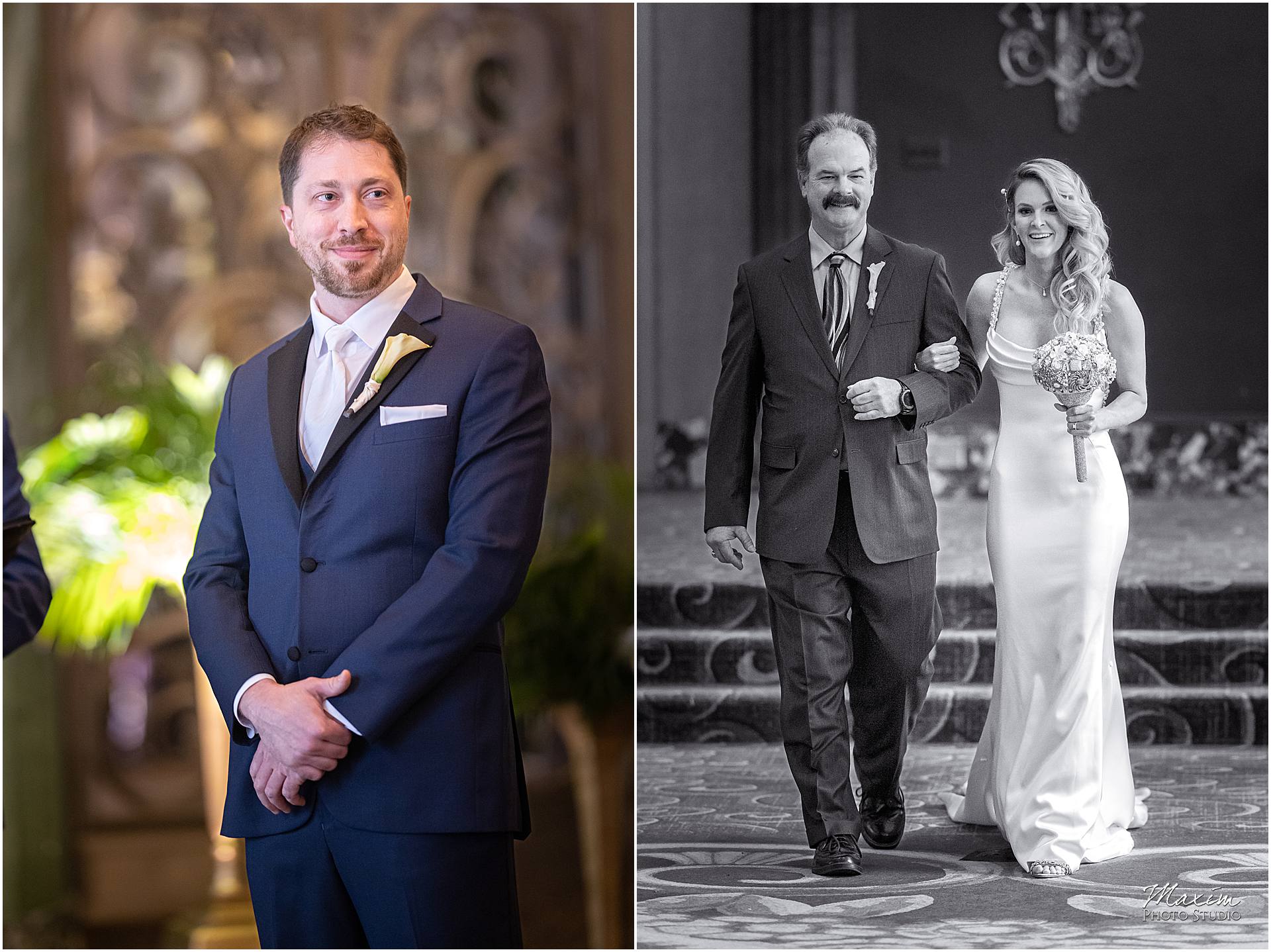 Bride Groom Continental Room Ceremony Hilton Netherland Plaza