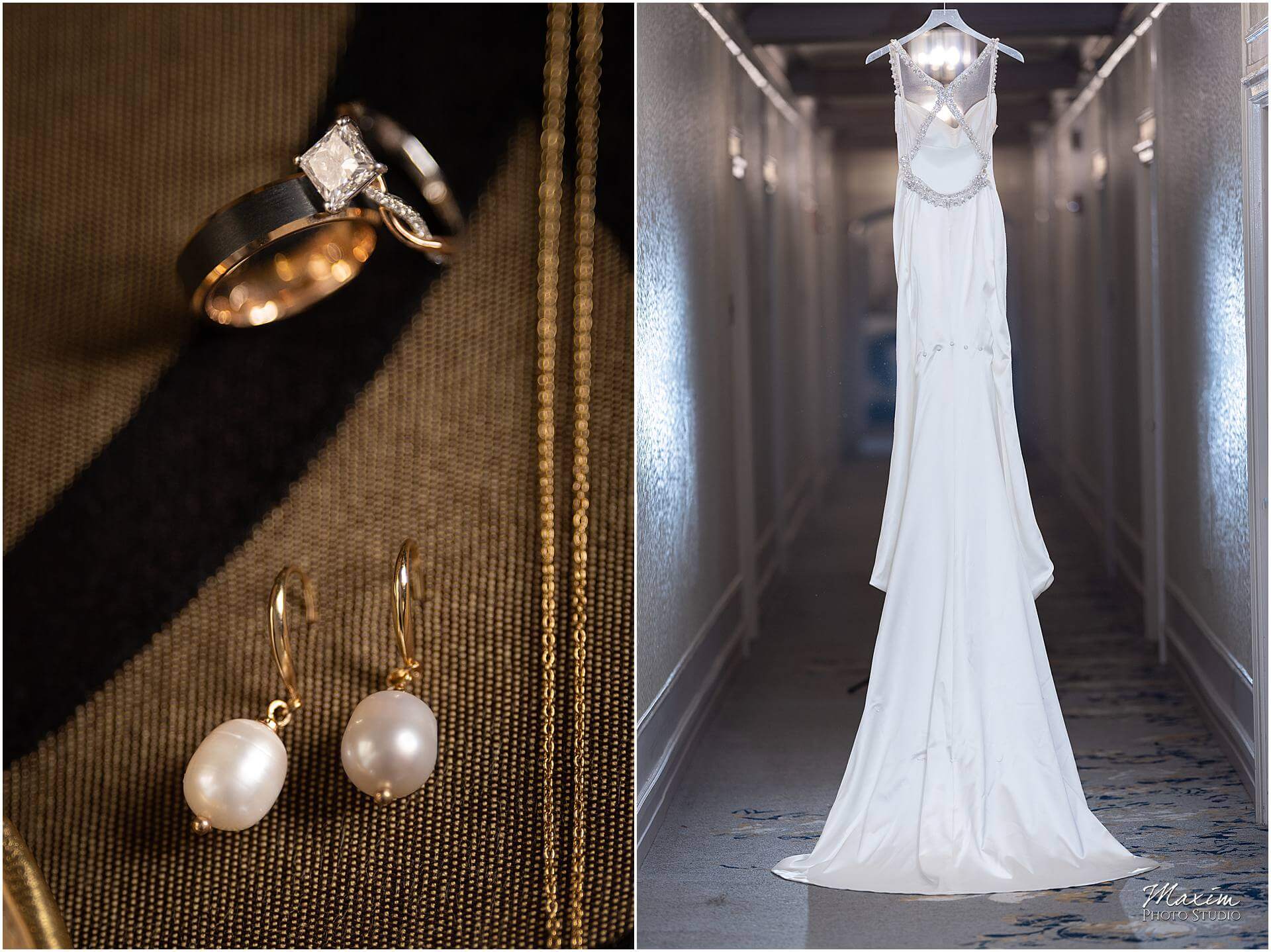 Hilton Netherland Plaza wedding dress earings