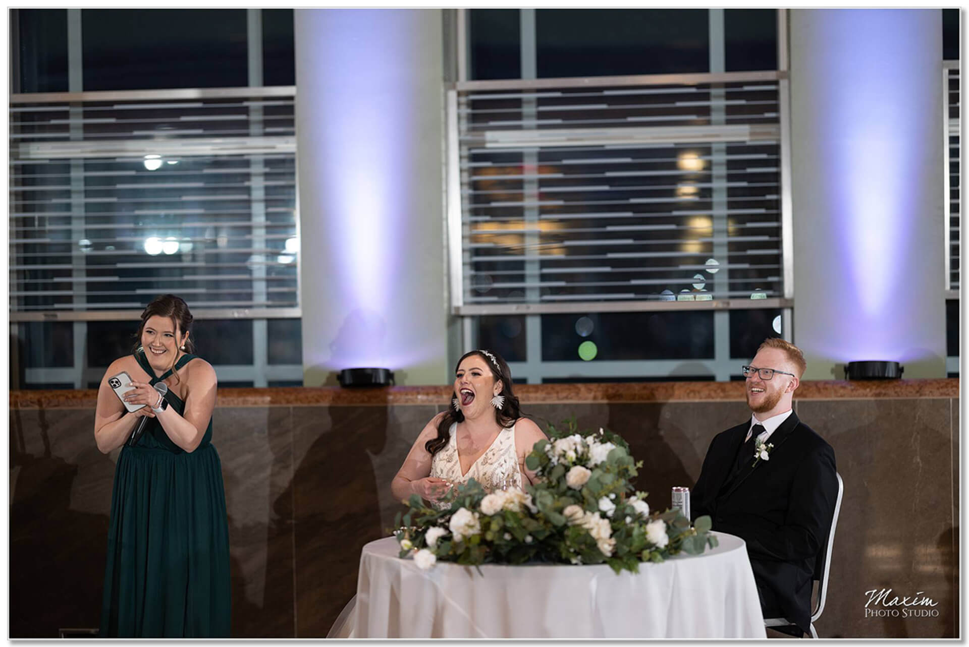 Cincinnati Museum Center Reception Wedding toasts Maid of Honor