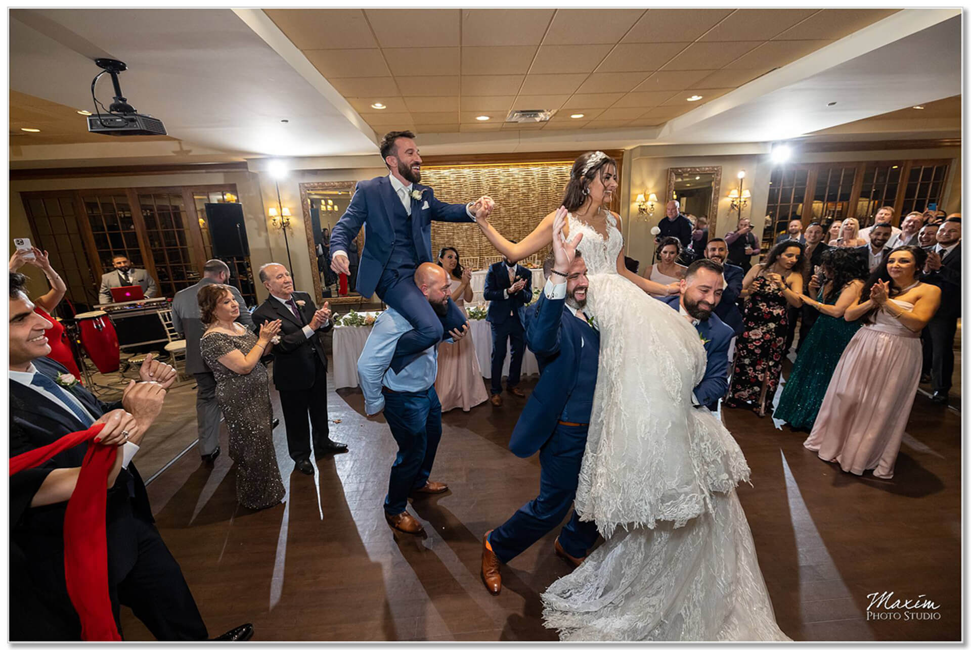 Madison Event Center reception bride groom shoulder dancing Lebanese