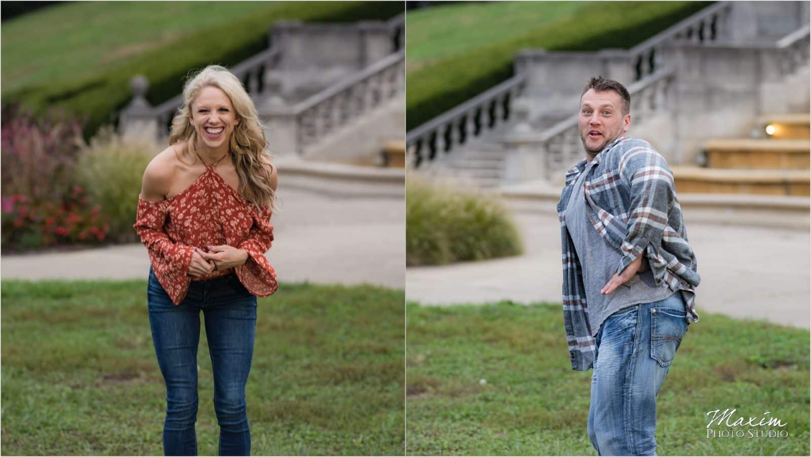 Ault Park Cincinnati Wedding Engagement pictures