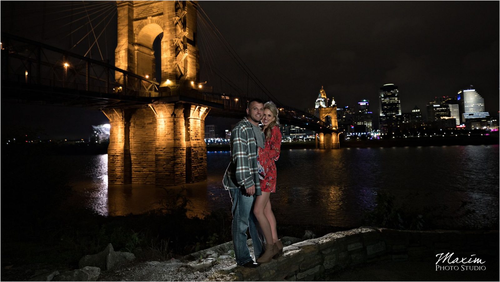 Ault Park Cincinnati night engagement ea 16