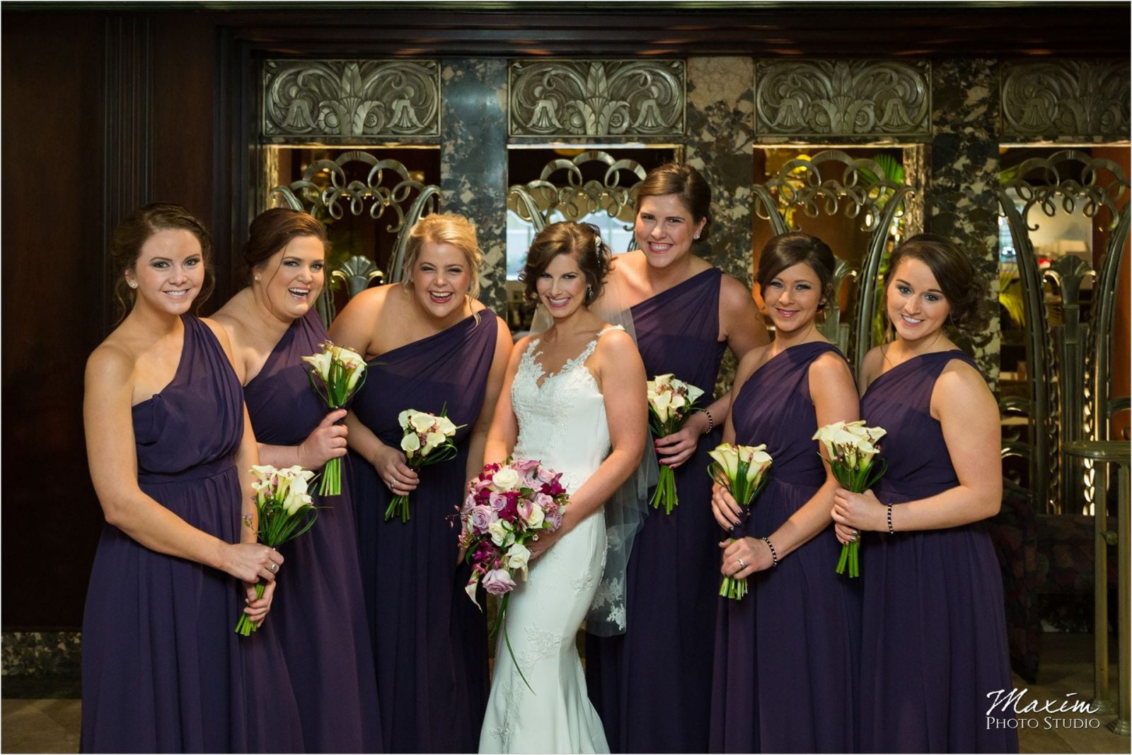 Hilton Netherland Plaza Hotel Cincinnati Wedding Bridesmaids