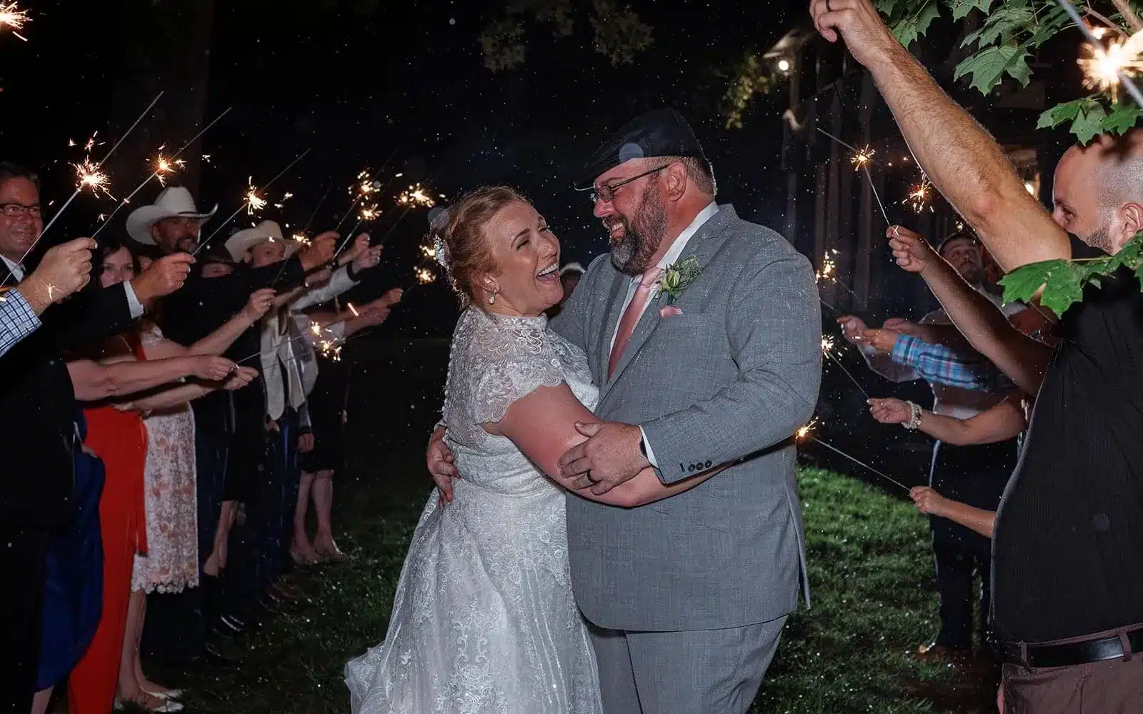 Nashville Wedding Photographers sparkler exit